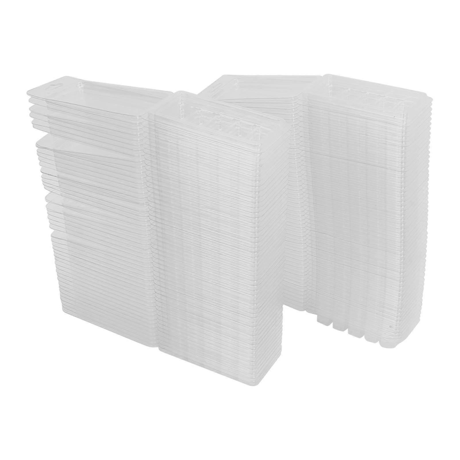 100Pcs 5 Cell Wax Melt Molds Empty PET Wax Melt Containers for DIY Wax Melting Wickless Candles Making