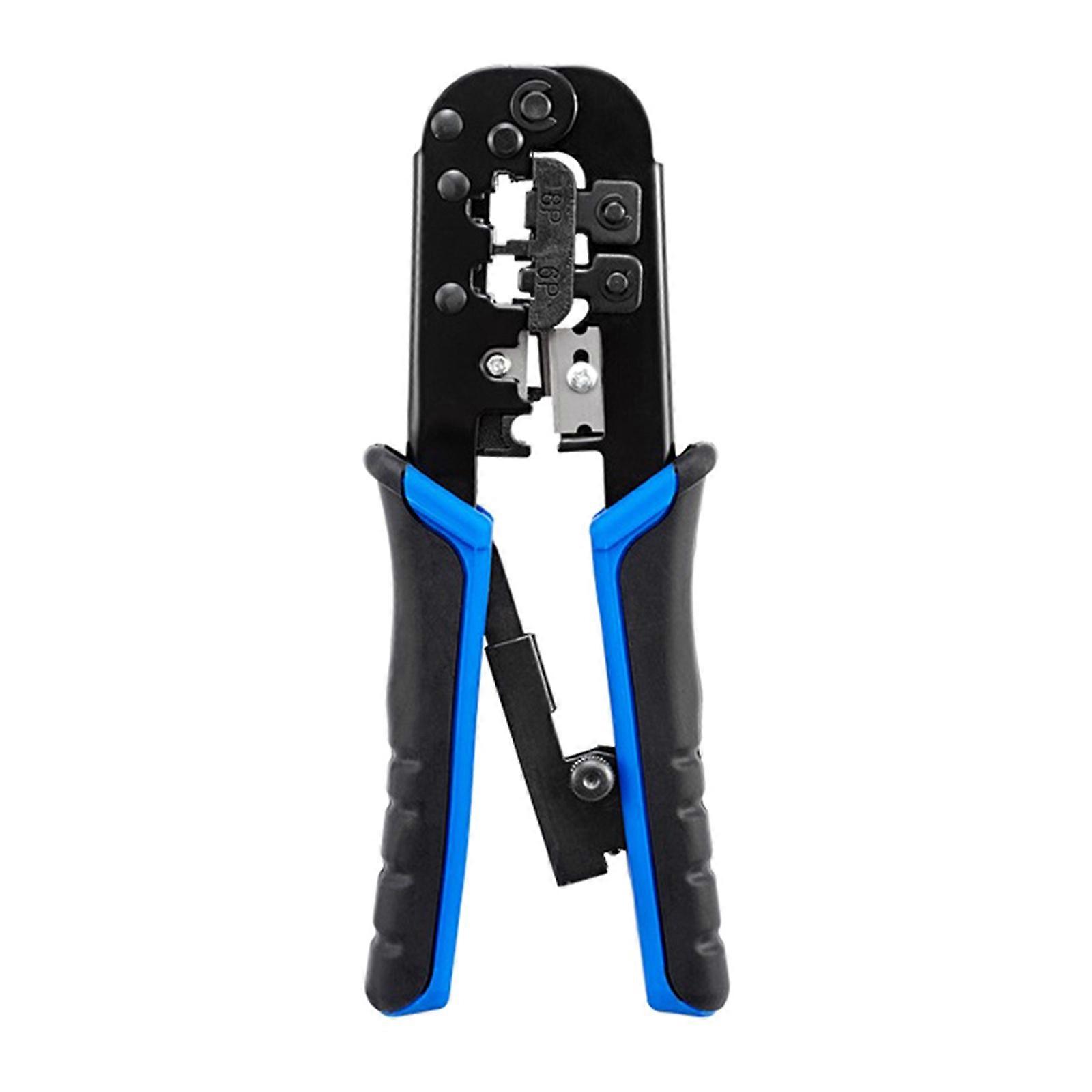 RJ45 Crimping Tool RJ45 Network Cutting Tools 6P 8P RJ45 Crimper Cutter Stripper Plier for Network Cable Crimp Crimper Blue black