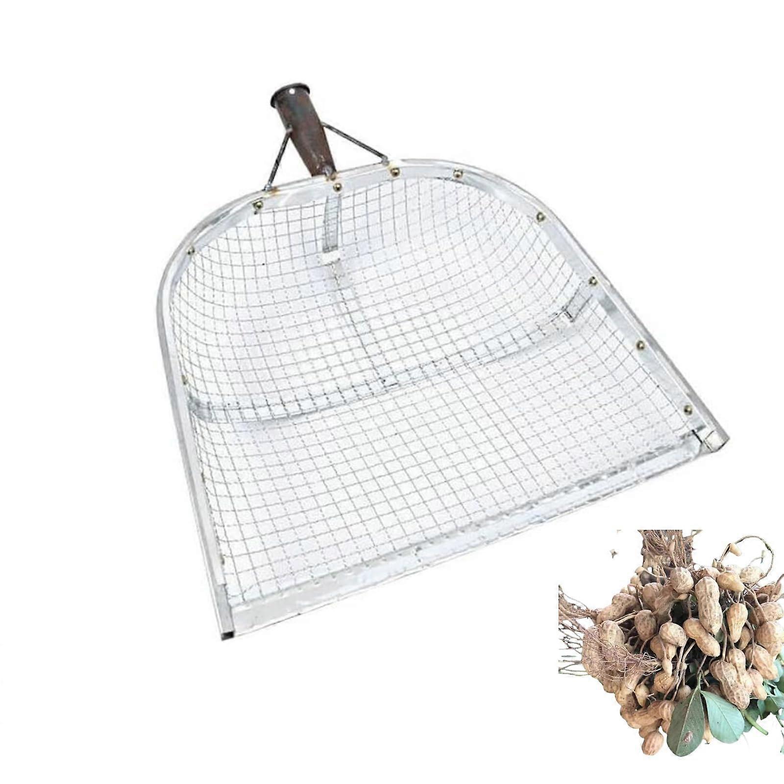 Soil Shovel Agricultural Filter Screen Sieve for Gardening Shiny Silver