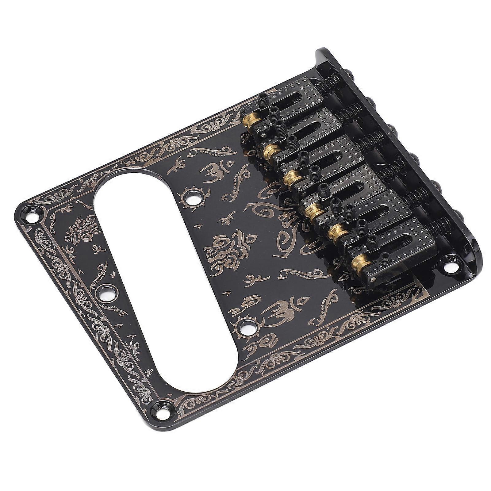 Electric Guitar Fixed Bridge Black with 10.5mm String Spacing Hole