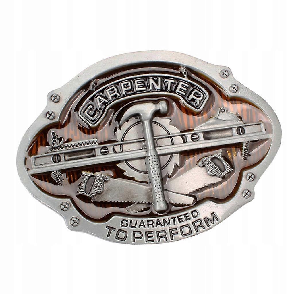 Oval Pattern Of Carpentry Tools Buckle Belt