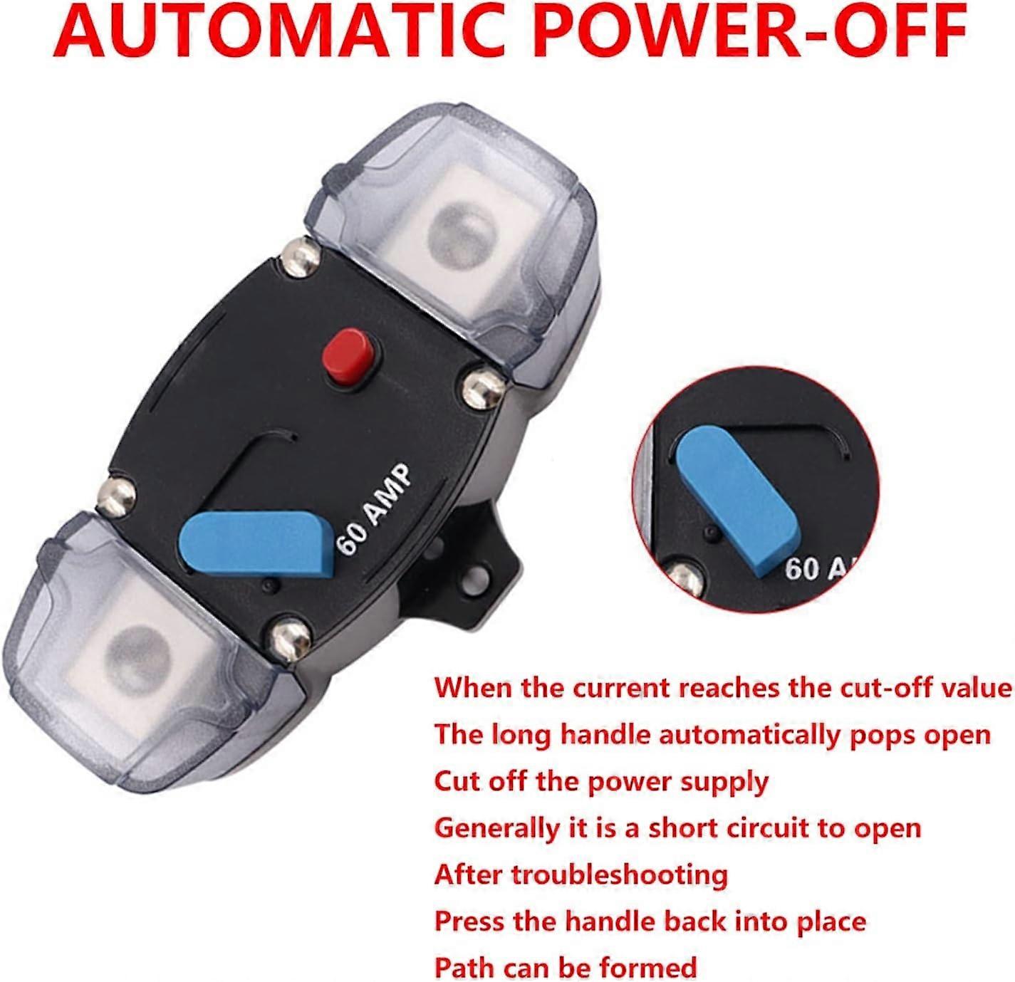 Interruttore Circuito 50A-300A 12-42V Per Auto Barca Impianto Audio - Sostitutivo Fusibile - Foto 4