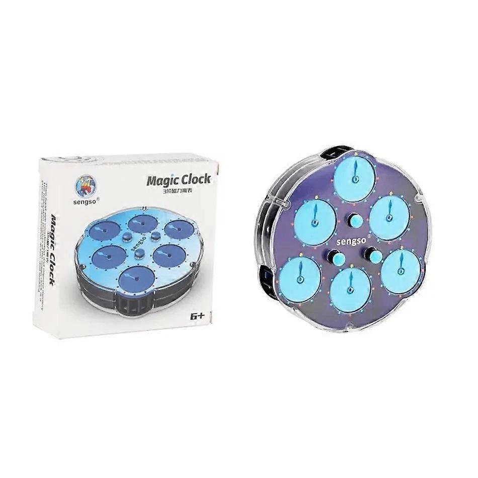 Sengso Magnetischer Positionierung Magic Clock Cube Transparent Blau Profissional