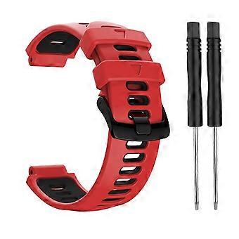 Pulsera exterior de reemplazo de hebilla de acero correa de silicona para Garmin- Forerunner 735xt / 220 / 230 / 235 / 620 / 630 para reloj inteligente