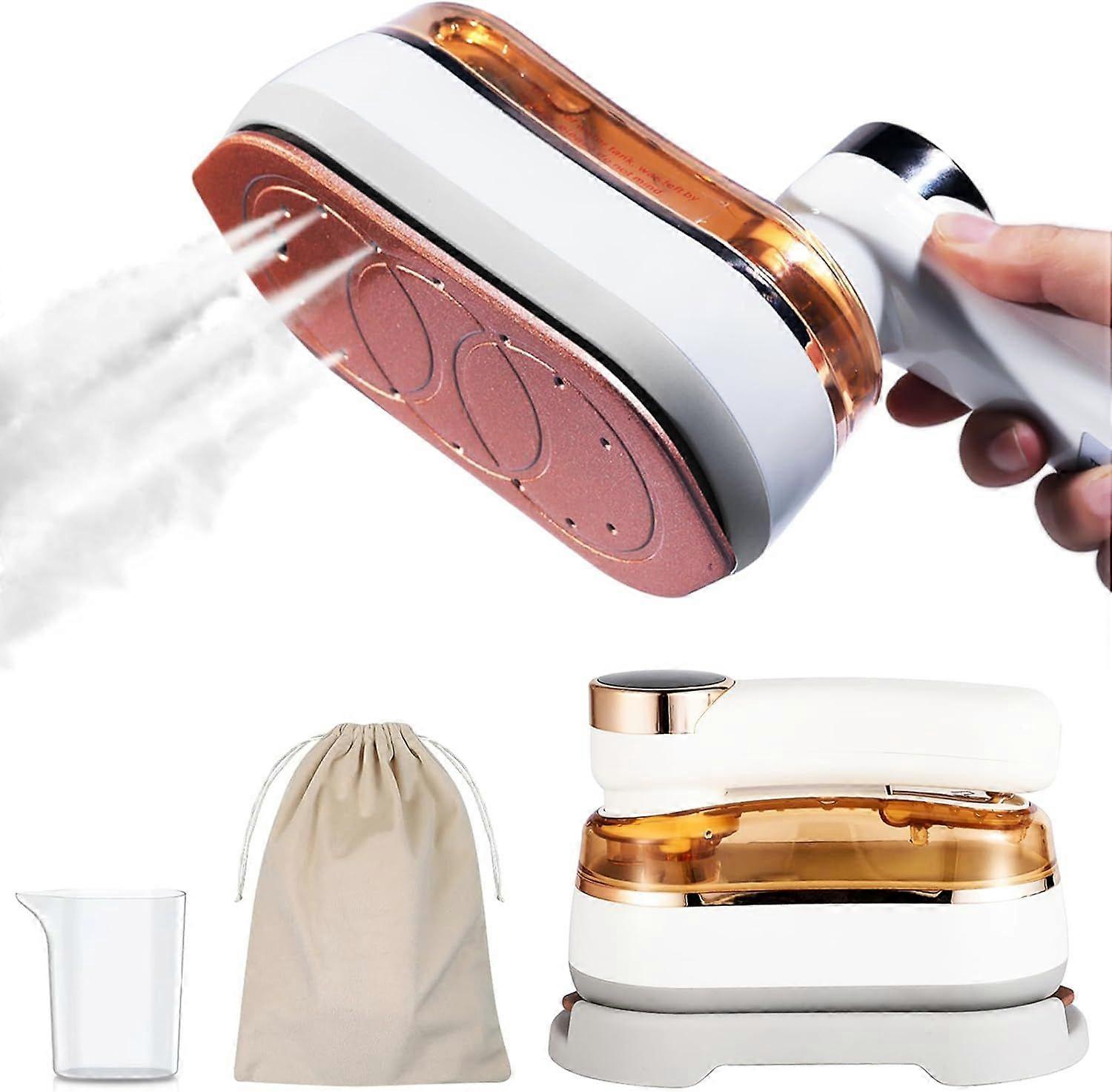 SBSGV Portable Steamer Iron for Clothes, Transparent water tank design, 1400W Fast Heat-up, 20 Minutes of Continuous Steam, 2-in-1 Handheld Steam Iron