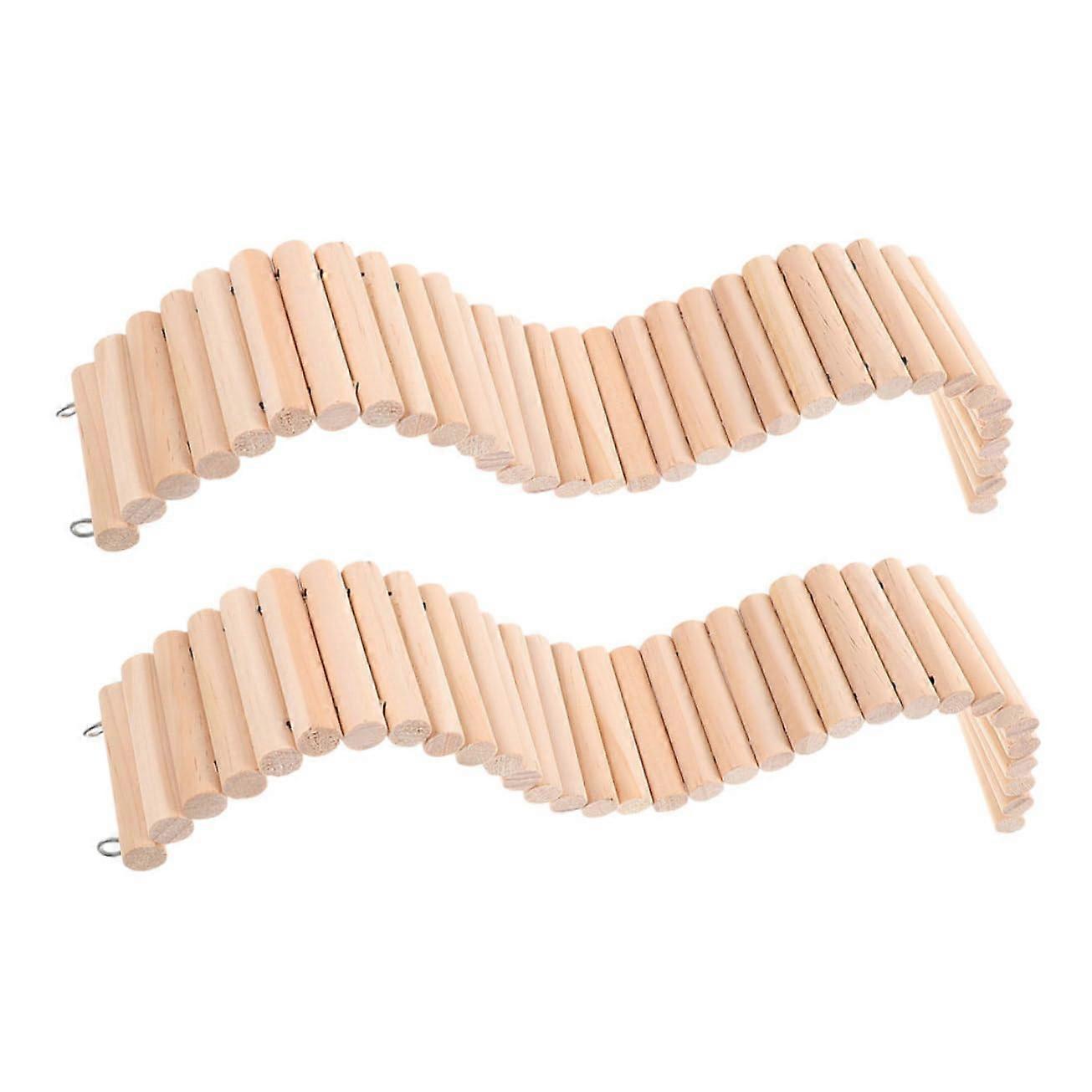 Interactive Wooden Ladder Bridge for Small Pets Hamster Chinchilla Climbing Accessory Rat Toy
