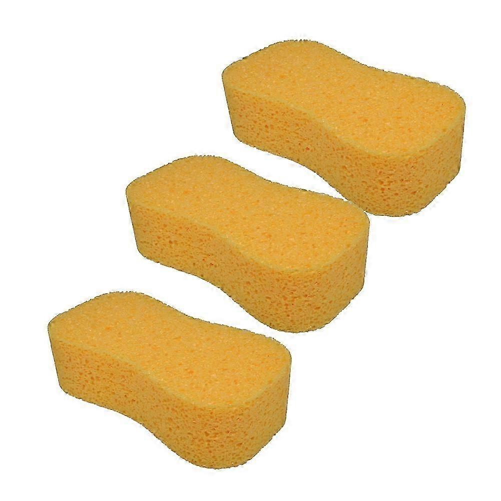 3Pcs Auto Car Windshield Soft Absorbent Perforated Washing Cleaning Sponge Pads