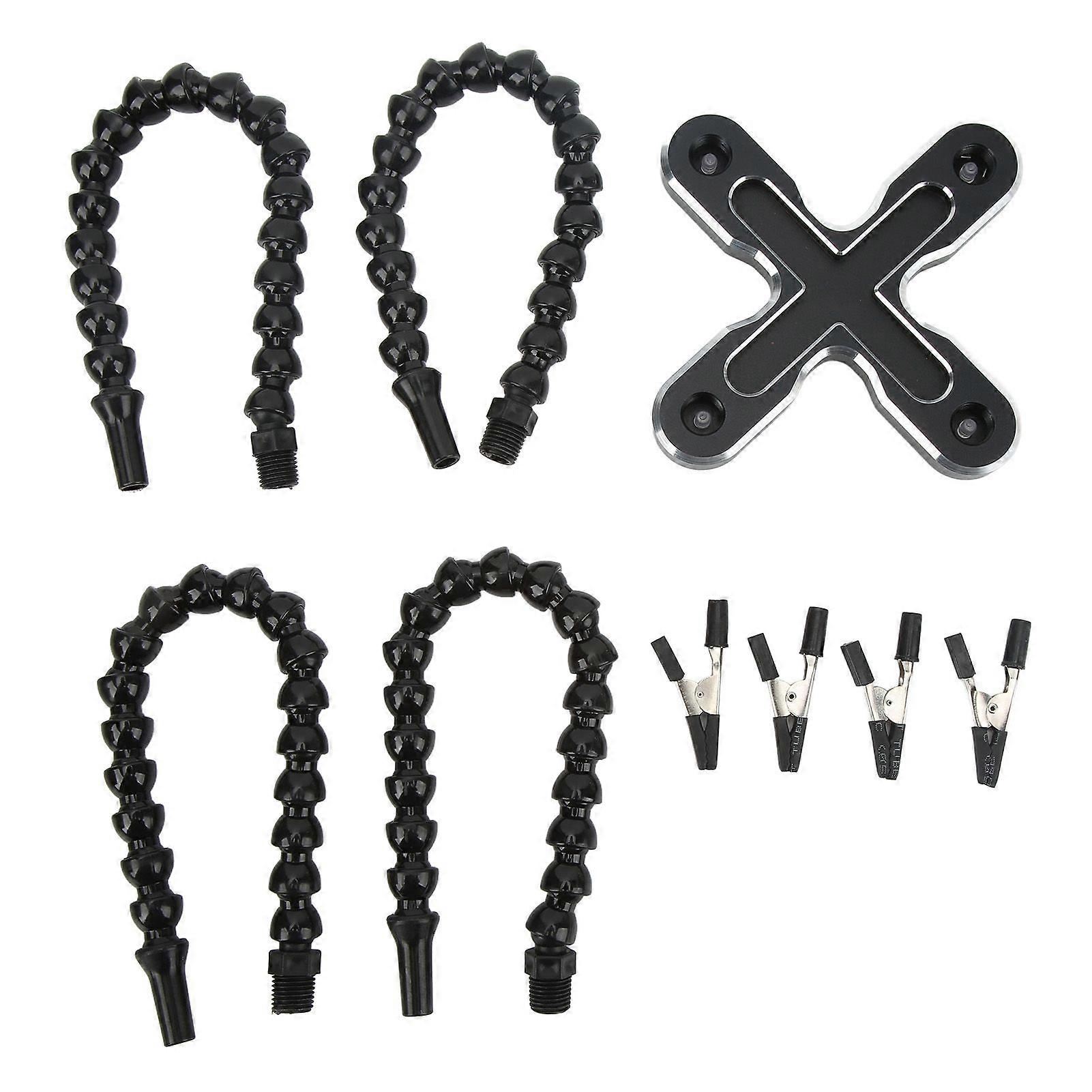 Soldering Helping Hands 4 Flexible Arm Aluminum Alloy Base Welding Tool for Circuit Boards