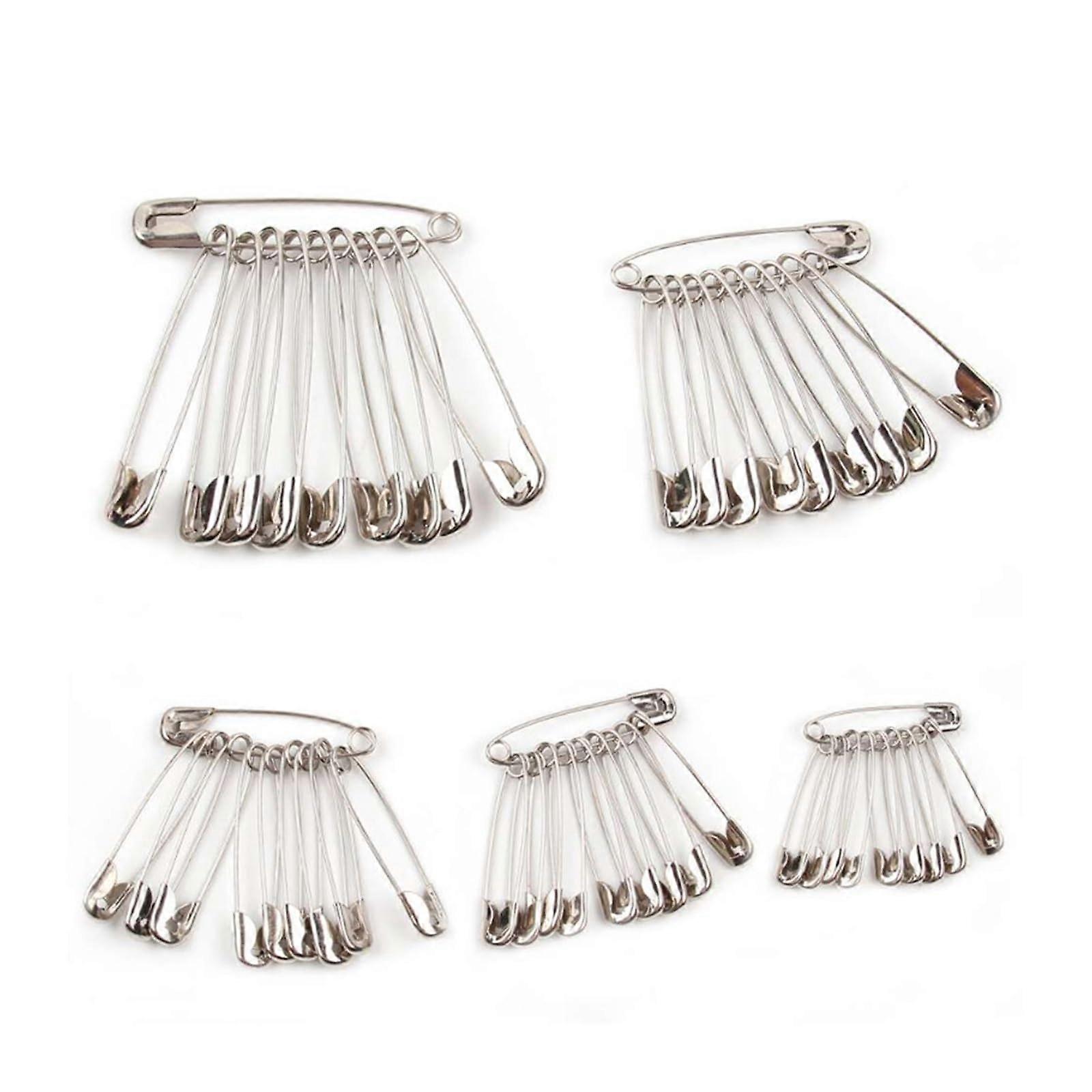 50 قطعة من الفضة السلامة P DIY أدوات الخياطة التبعي الفولاذ المقاوم للصدأ الإبر دبوس أمان كبير ملحقات ملابس بروش صغير (أبيض ، 55 مم)