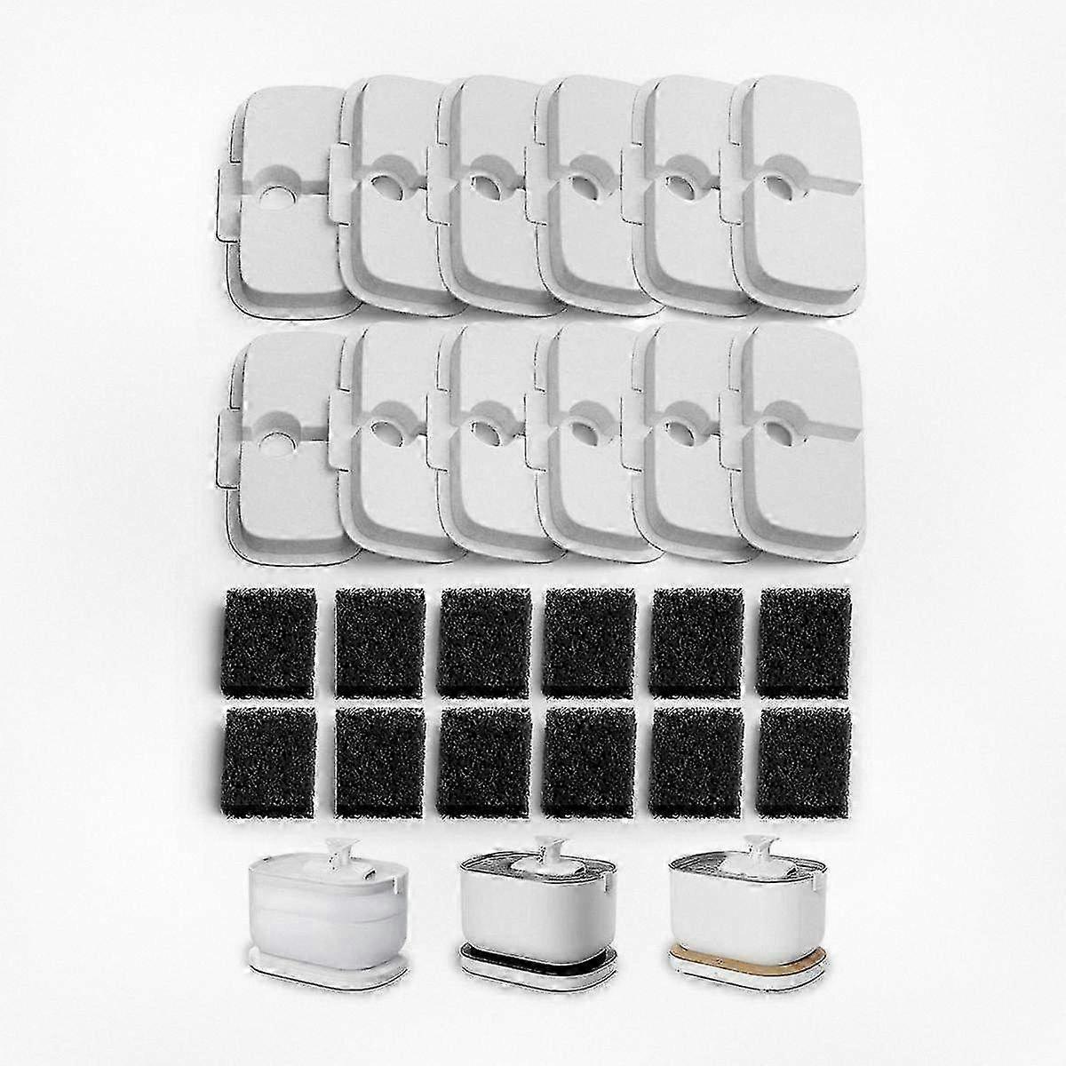 12 Pack Replacement Filters for Certain Pet Water Fountains, Compatible with Models PLWF005, PLWF115, WF105, Pet Fountain Filters