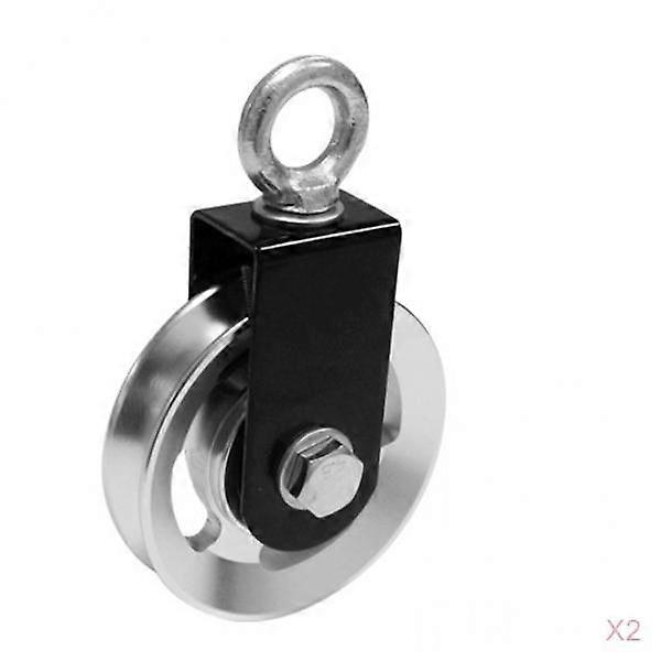 2x Solid Pulley Block Home Gym Cable Machine Build DIY Pulleys Seilführung