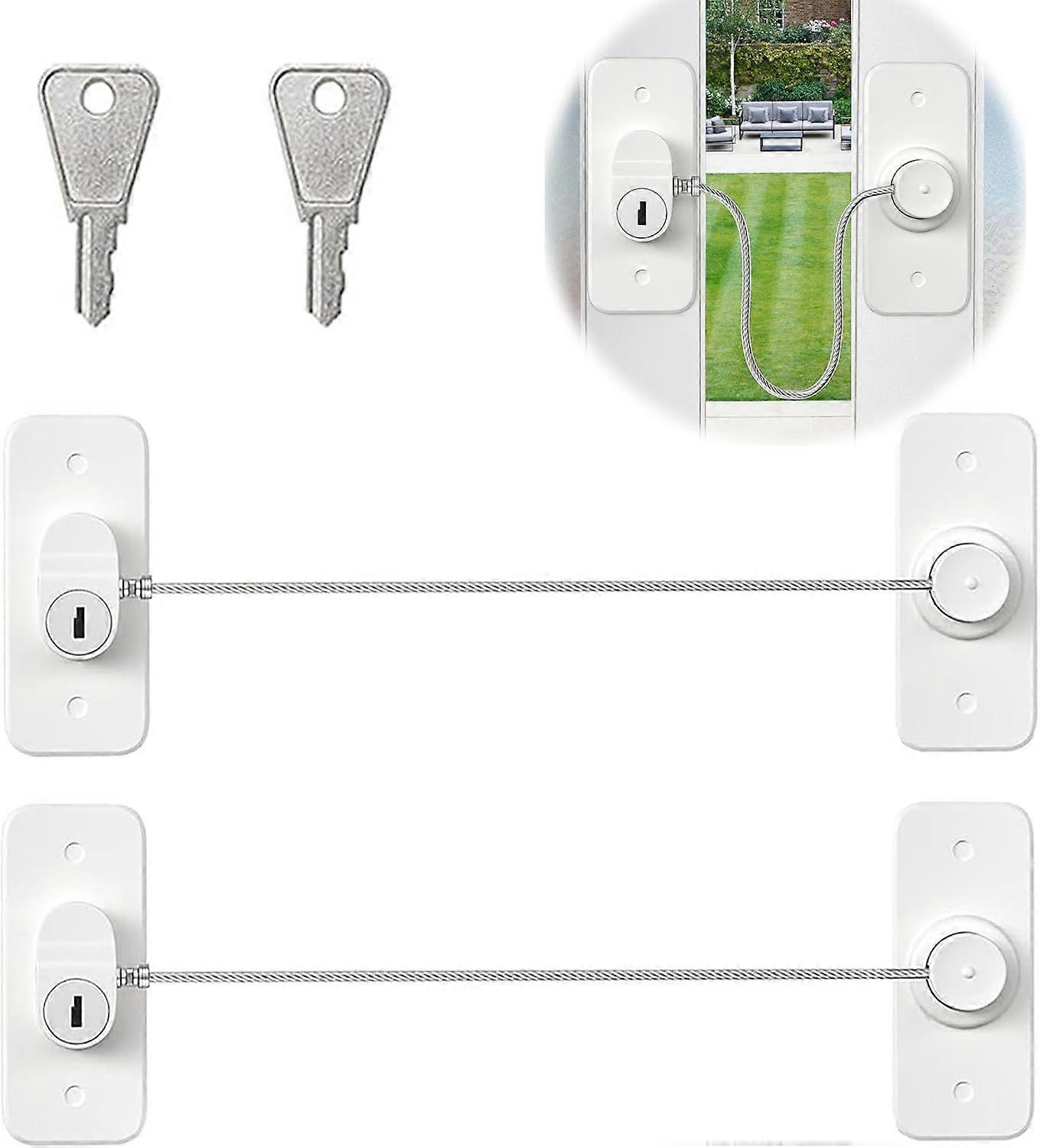 Pack Child Safety Cabinet Window Locks with Strong Adhesive or Screw Mounting, Suitable for Windows, Refrigerator, Wardrobe, Drawer, Washer, Cupboard