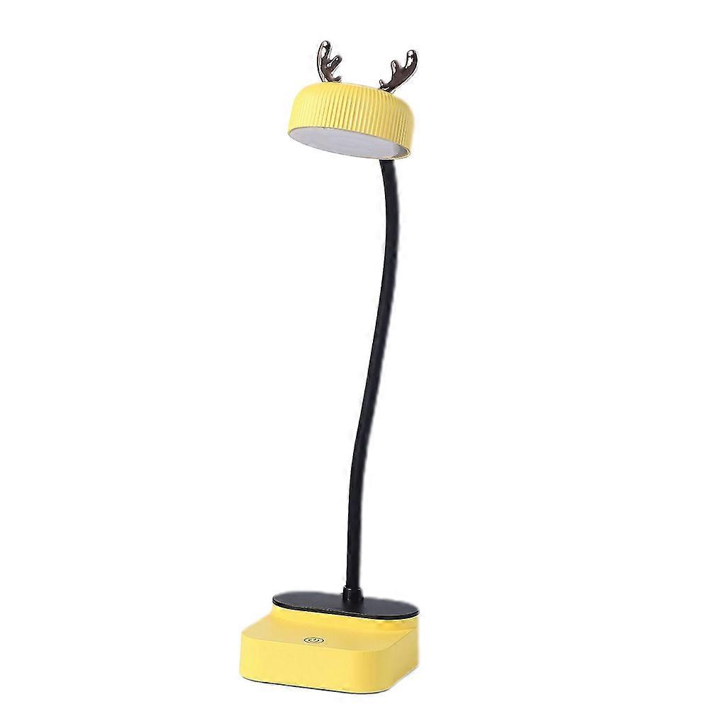 LED Desk Lamp Adjustable Dimmable for Touch Control Table Lamp USB Charging Table Lamp for Studying Reading Working  Yellow