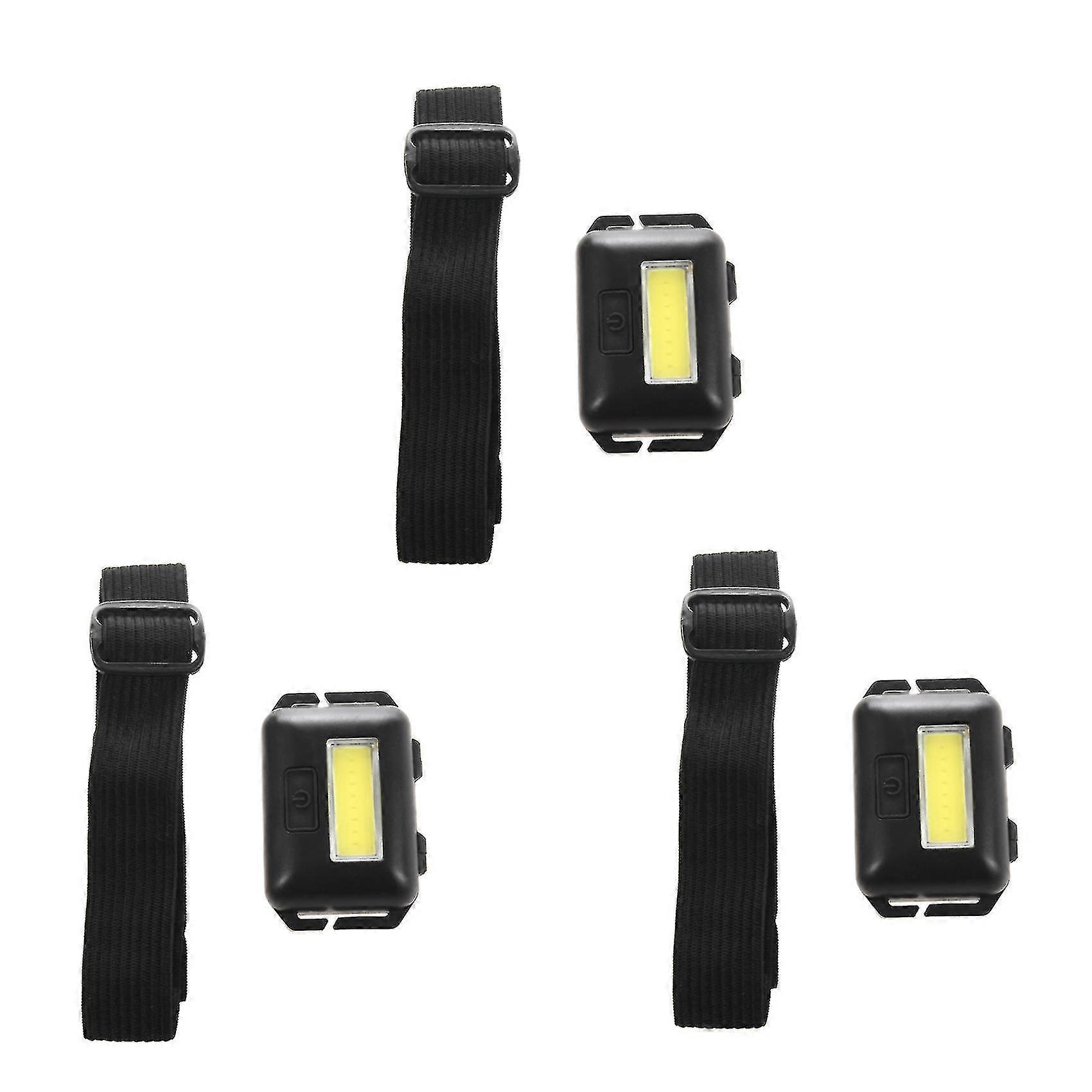 3x Cob Led Mini Head Light 3 Modes Rainproof Headlamp Outdoor Flashlight