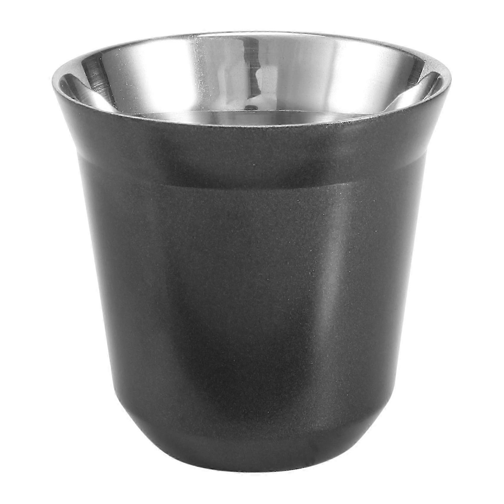 Tasse à expresso en acier inoxydable à double paroi de 80 ml - Forme de capsule de tasse à café isolée