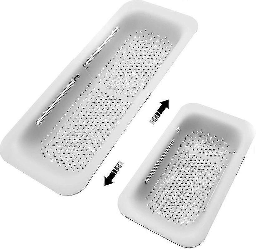 Faltbarer Spülkorb - Weißes Sieb über der Spüle