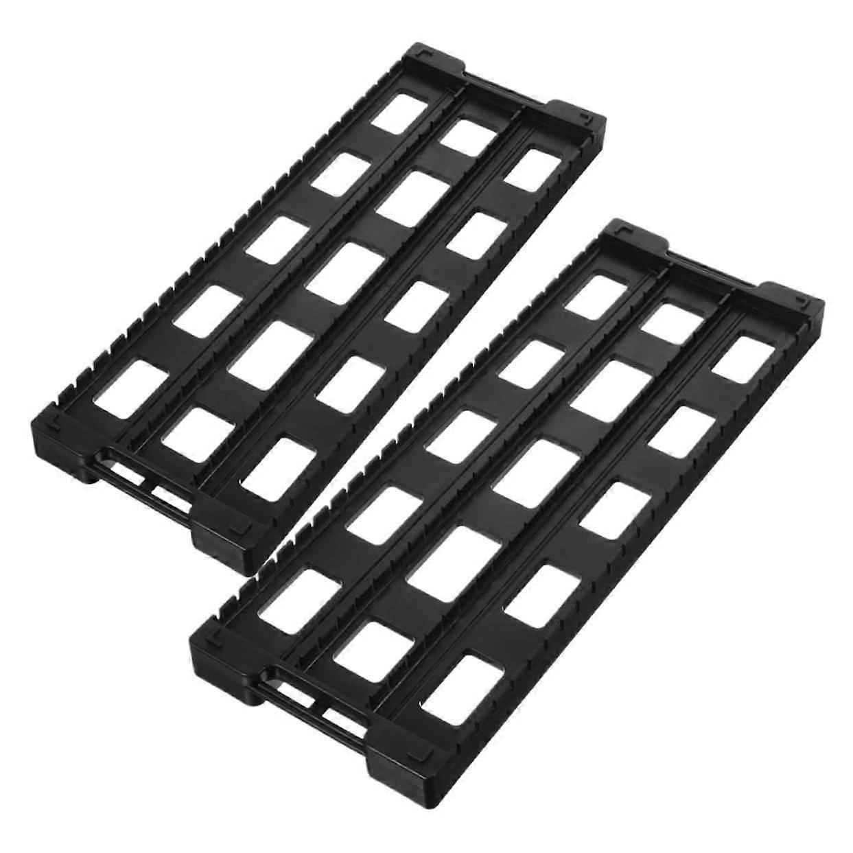 Antistatic Holder Storage Stand for PCBs, 2 Pieces, Black ABS Material, PCB Stacking Rack for Safe Storage