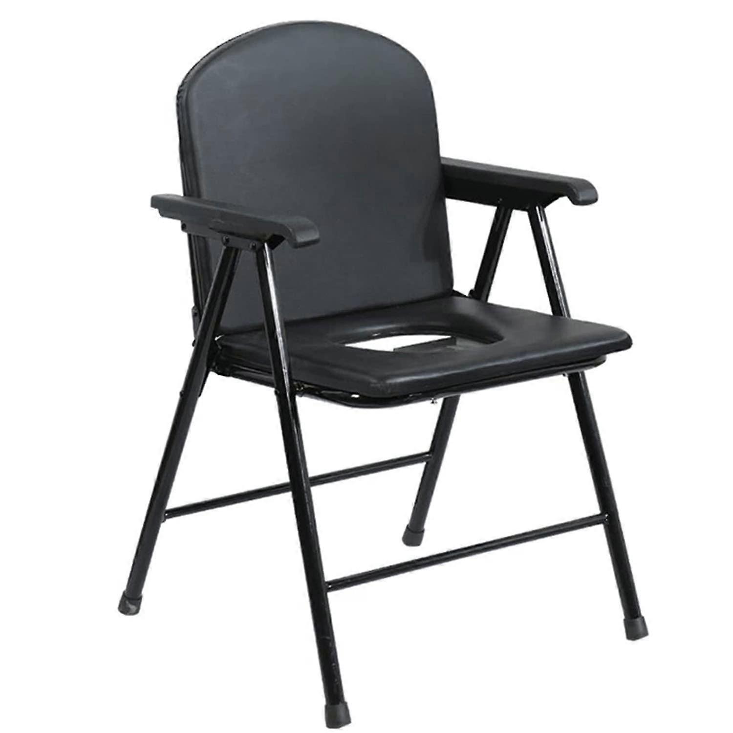 Toilet chair commode foldable portable toilet with seat bucket for elderly seniors