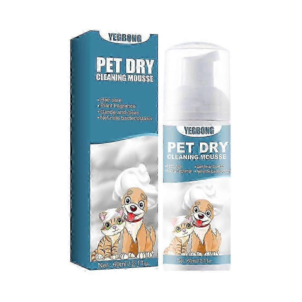 1-3pcs 60ml Shampooing Mousse Sans Eau pour Chiens et Chats Pas de Formule Peau Sensible