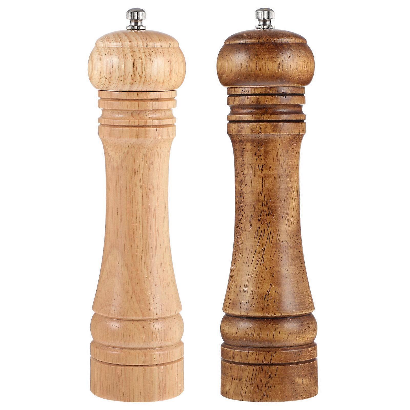 Wooden Pepper Grinder for Kitchen Use Made of Synthetic Material Easy to Clean Assorted Color 2 Pcs