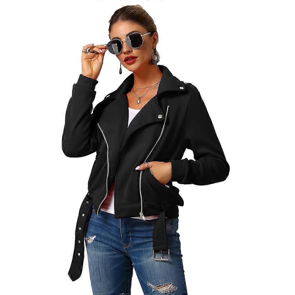 Streetwear Jacket Casual Turn-down Collar Long Sleeve Pockets Women's Windbreakers Basic Jacket