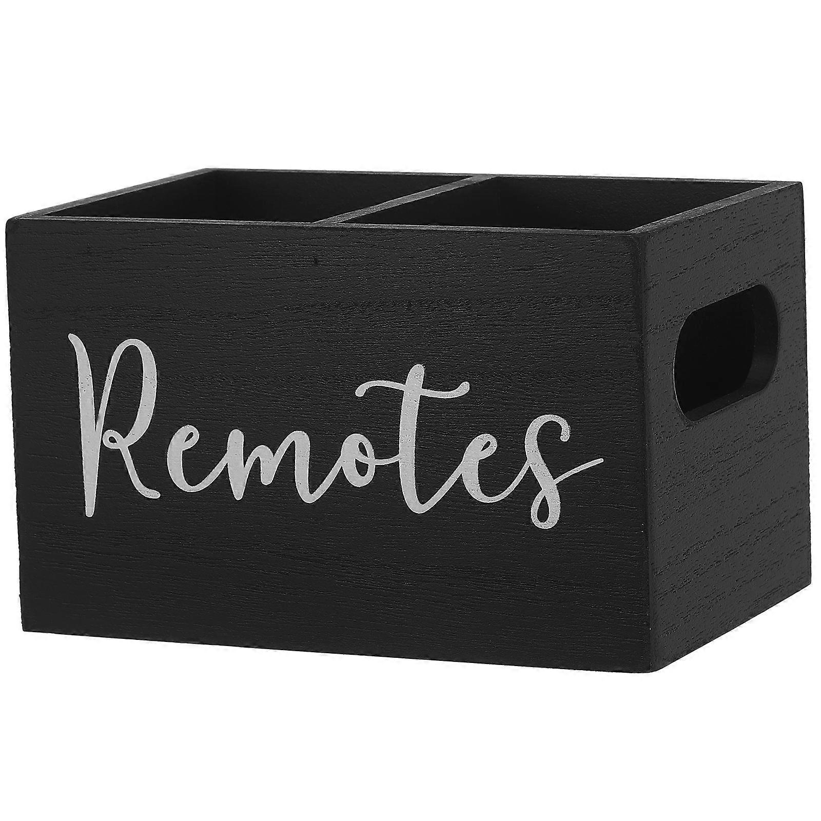 Practical Remote Organizer for Desk, Wood Design with