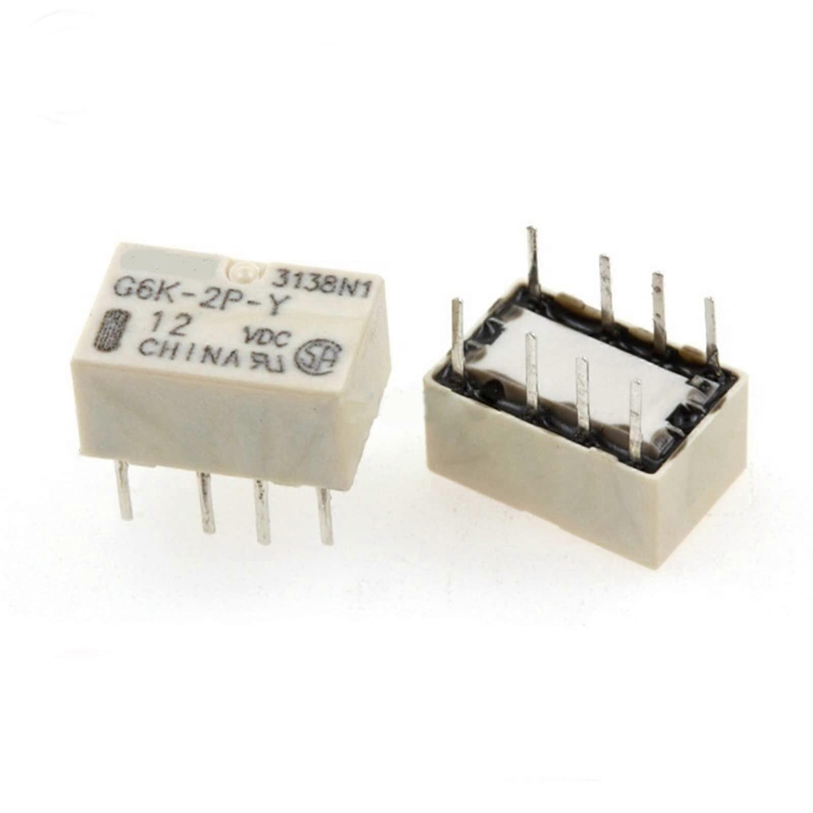 G6K-2P-Y 5VDC Relay Module 5PCS 8PIN DIP Switch Compatible 12VDC 24VDC Electrical Components