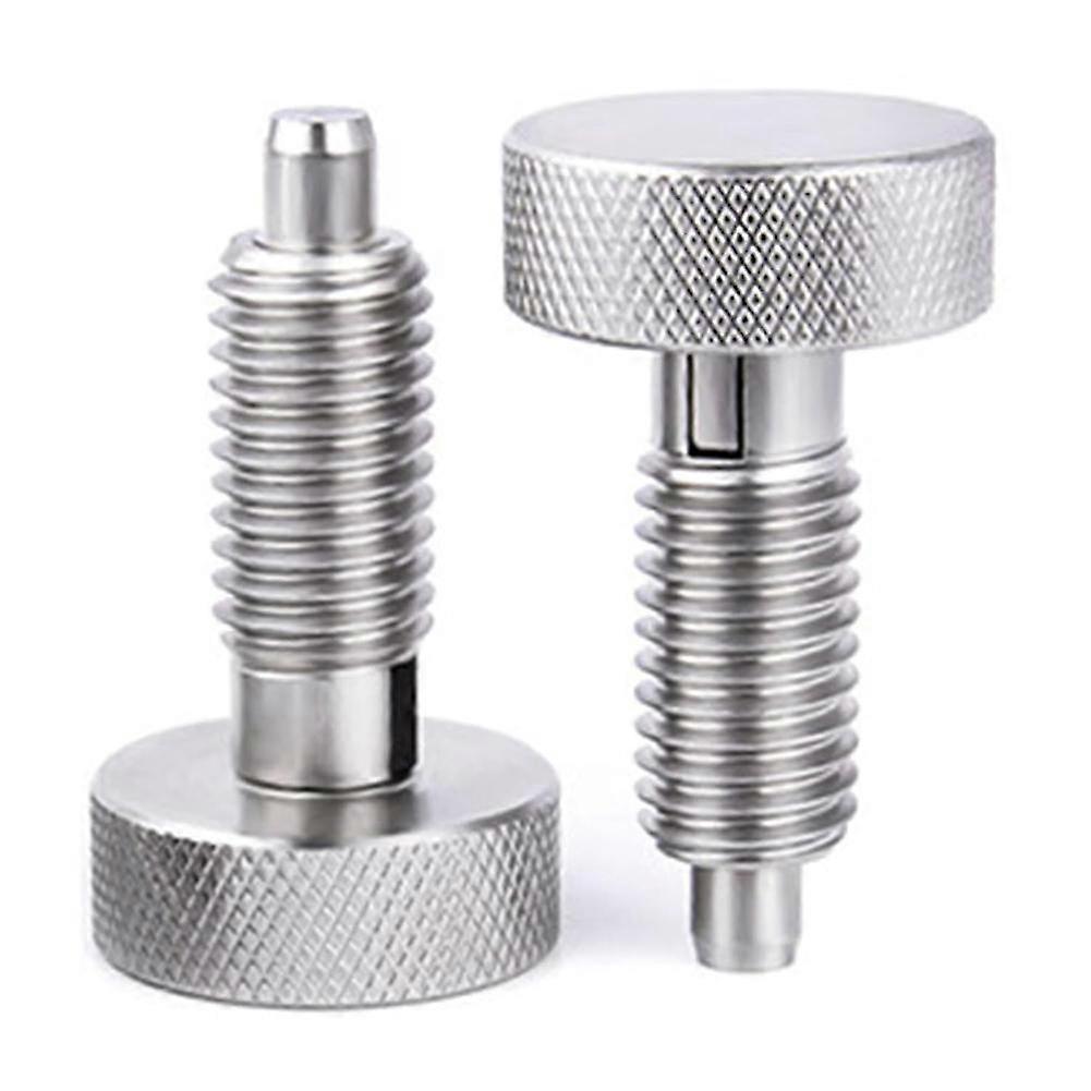 2Pcs Stainless Steel Hand Retractable Spring Plungers with Knurled Handle - Quick Release Locking Pi Edition 0627