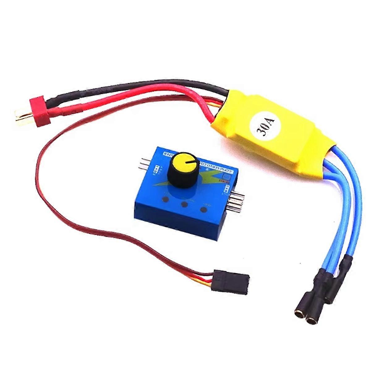 DC 12V 30A Brushless Motor Speed Controller with ESC Tester 3 Gear Indicator Steering Gear Tester S
