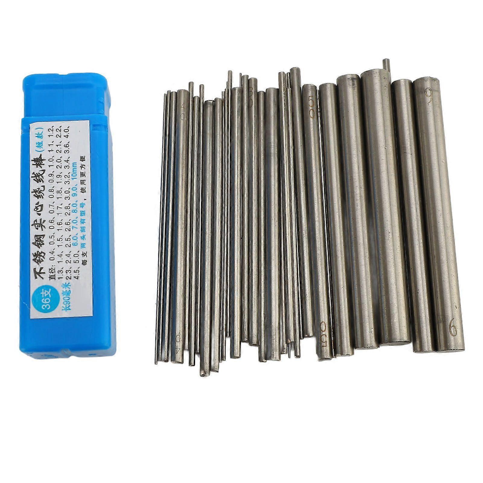 2025 Latest Model  36PCS Wire Winding Rod Stainless Steel Solid Round Metal
