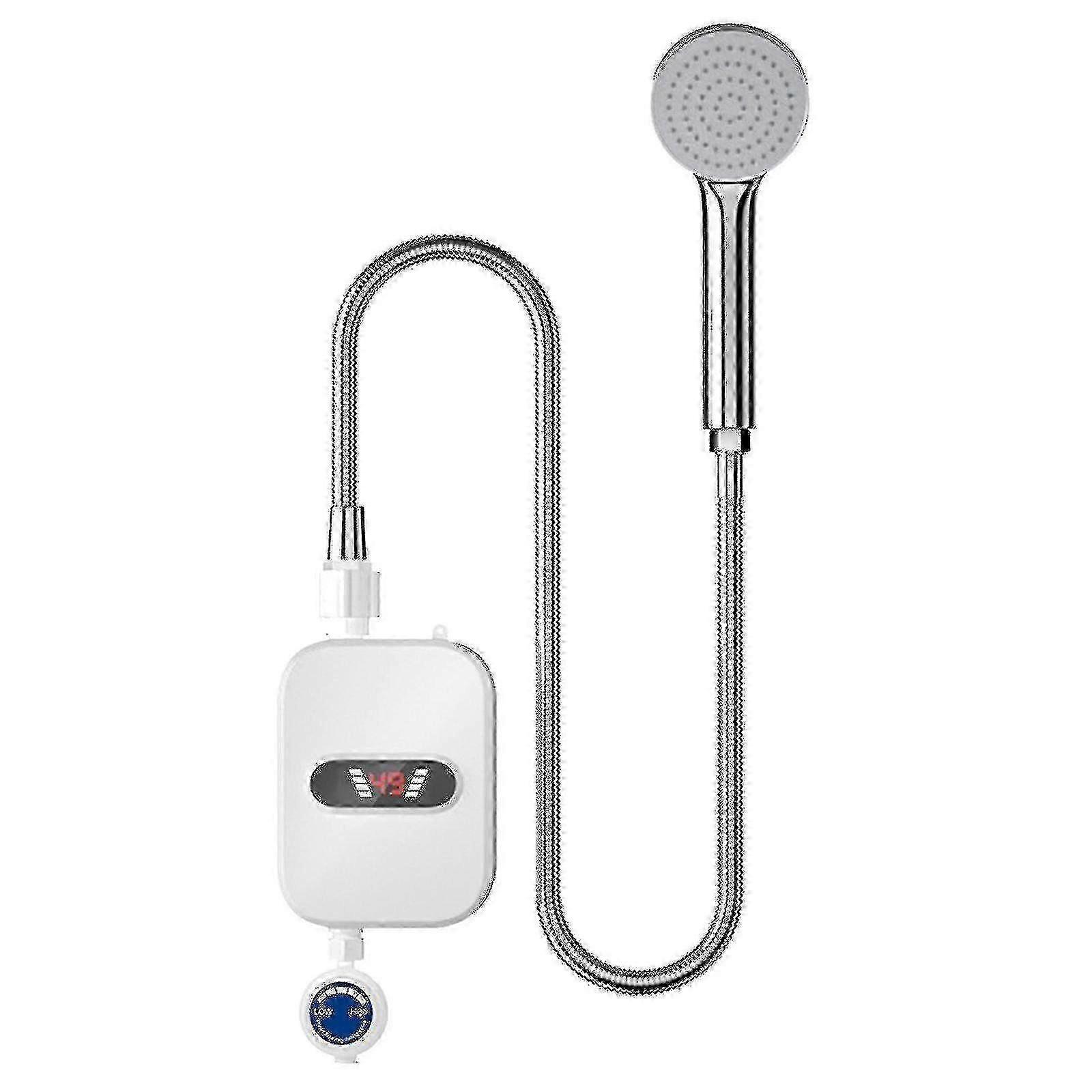 Chauffe-eau instantané 3500W Système de douche électrique compact avec tête réglable
