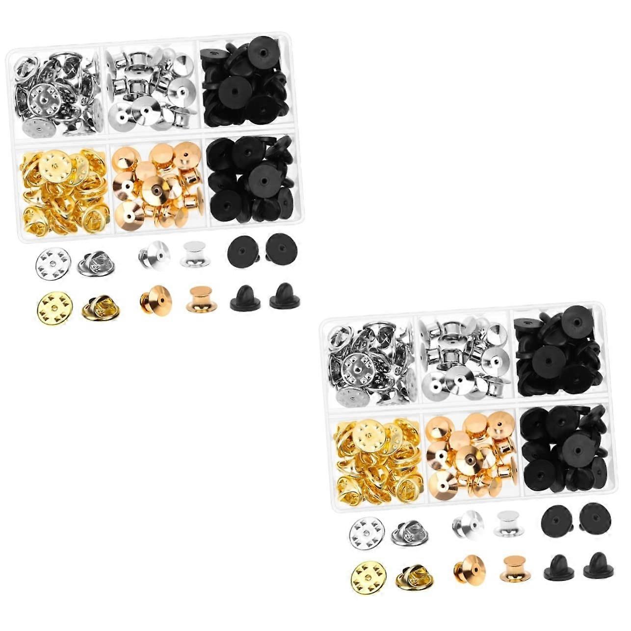 Boxes Locking Pin Backs for Enamel P Brooch Holder Clasp DIY Craft Making Accessories