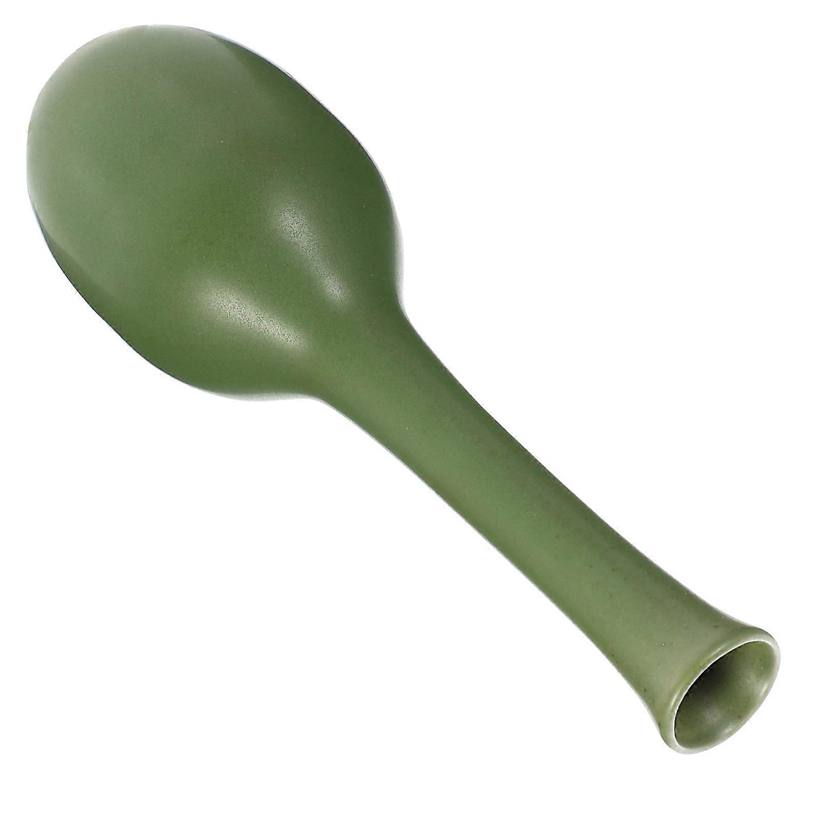 Waist-Shaped Vase Ceramic Material Simple Style 18x5CM Green Color Perfect For Flower Arranging 1Pack