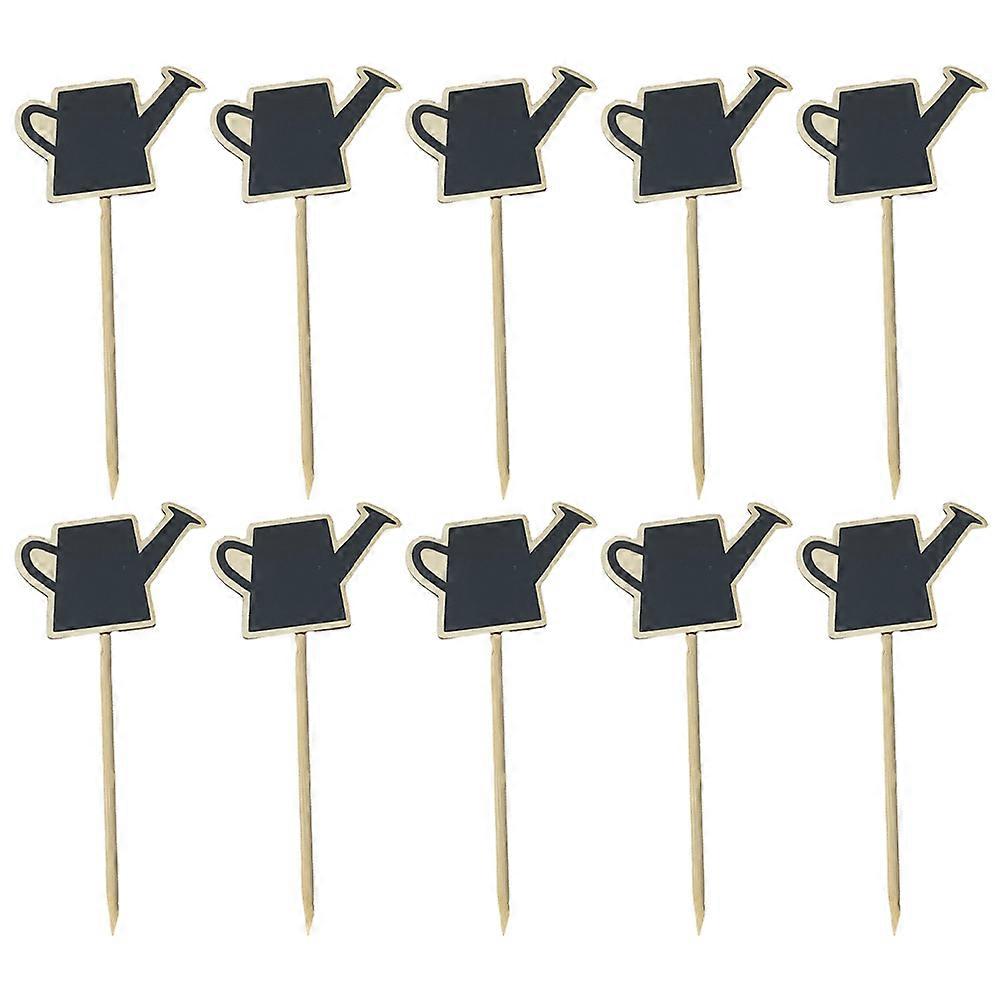 10 Mini Black Blackboards for Decoration with Sticks Suitable for Writing Messages and Gardening