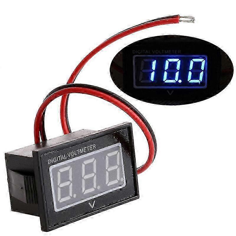 New Waterproof Battery Meter for Automotive Use, Digital Voltmeter with LED Displays in Red, Green, and Blue