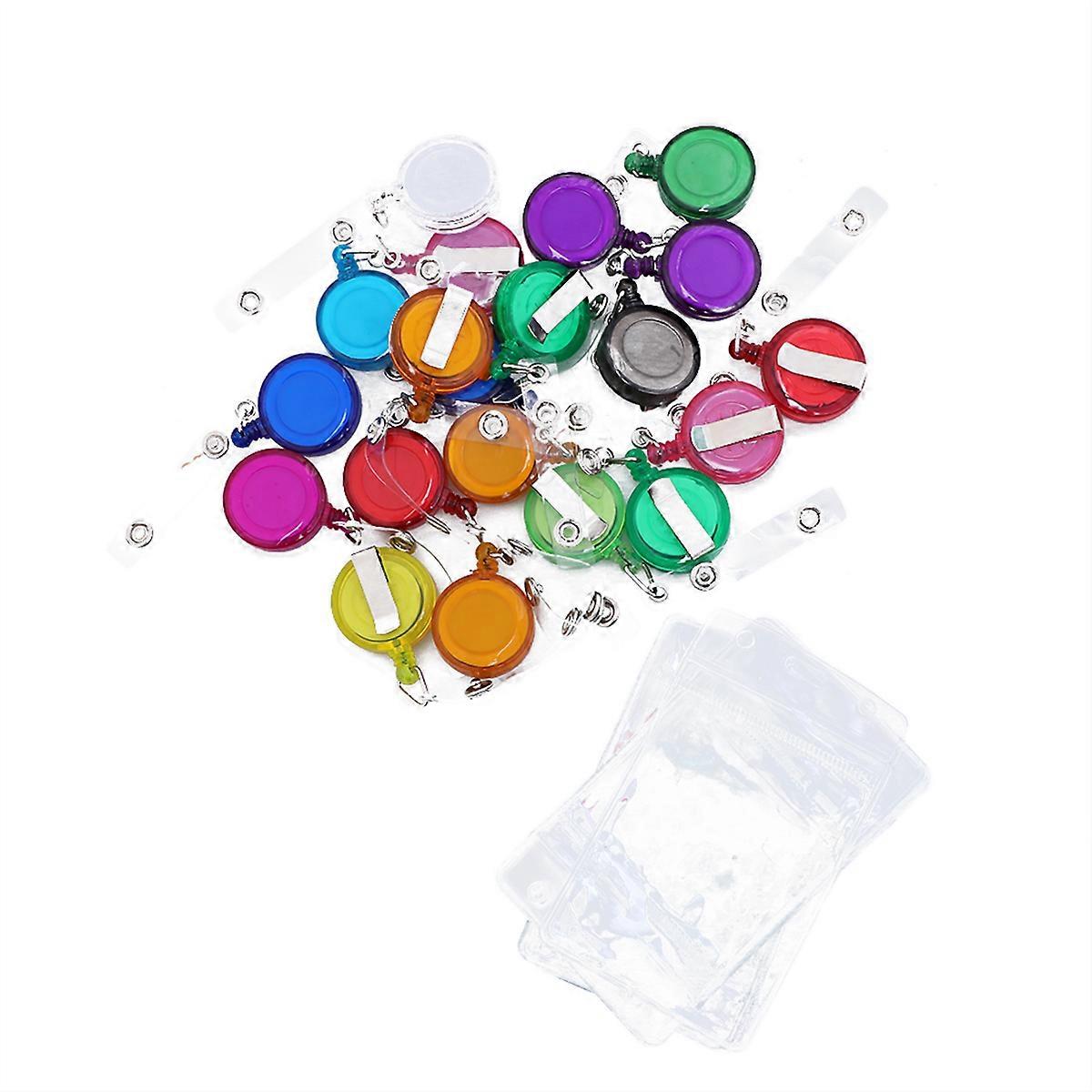 Id Strap Clip Name Badge Holder Shows 11x6.5x0.1cm Transparent Hold Name Tags 20Pcs