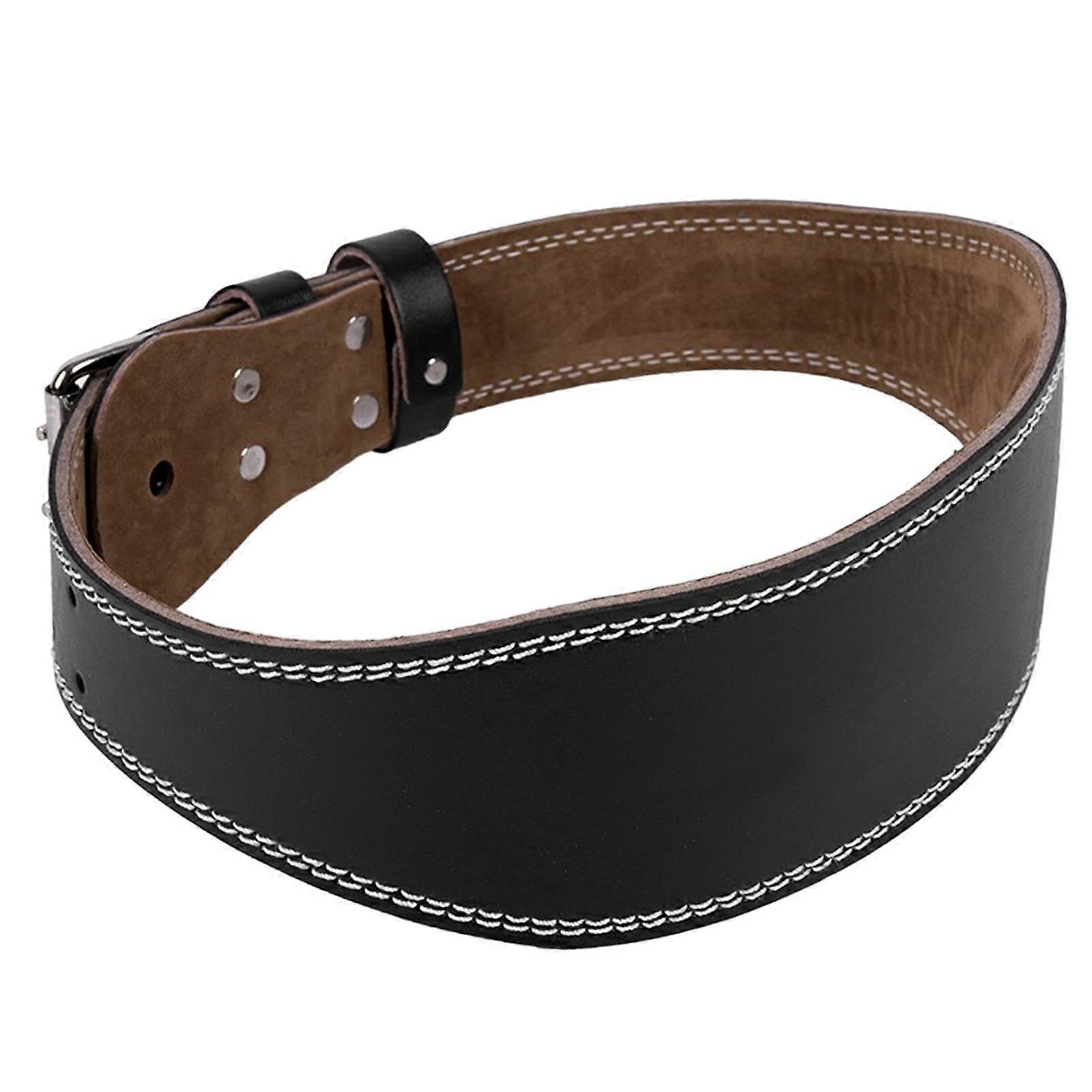 Weightlifting Belt for Men, Fitness Waist Belt with Double Prong Buckle, PU Material, Ideal for Squats and Strength Training, Size M