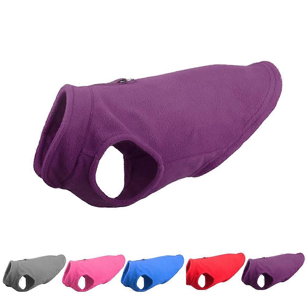 Small Dog Warm Clothes Comfortable and Adorable Design Pet Supplies Dog Outfits for Outdoor Activities M Purple 1Pcs
