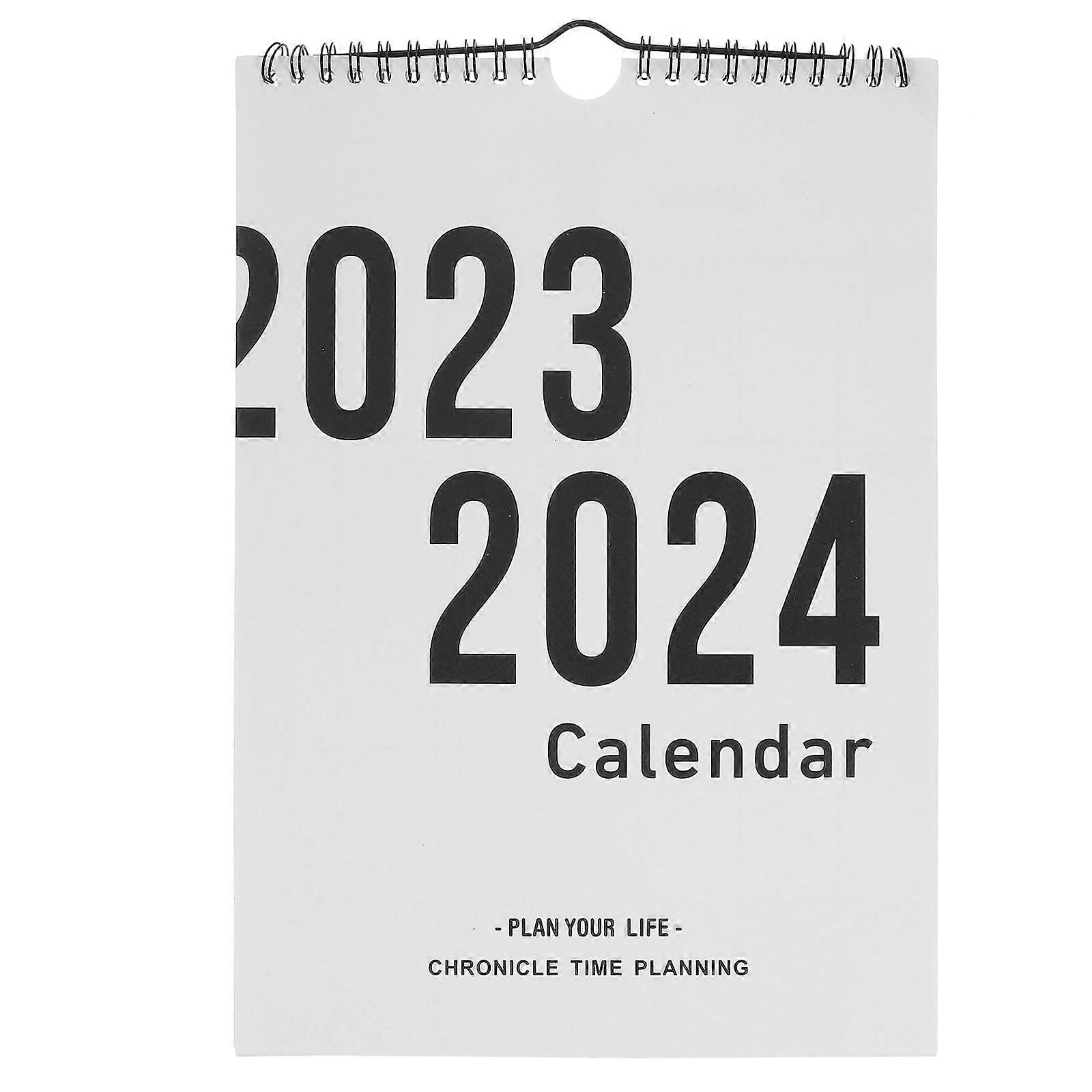 Wall Hanging Calendar Spiral Binding Rectangular Appointment Tracking Work Organization 29X20.5CM White Paper 1Set