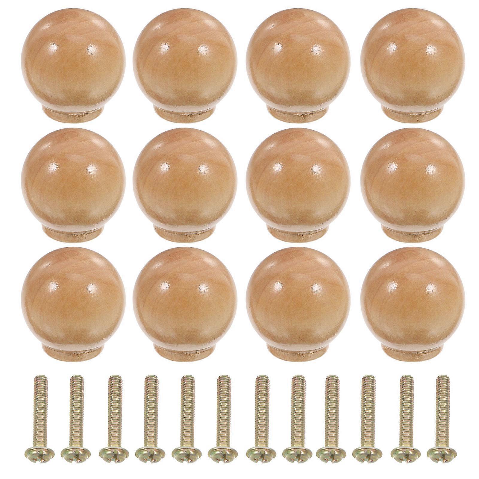 Wooden Dresser Knobs Boho Cabinet Handles for Decor 12Pcs Set