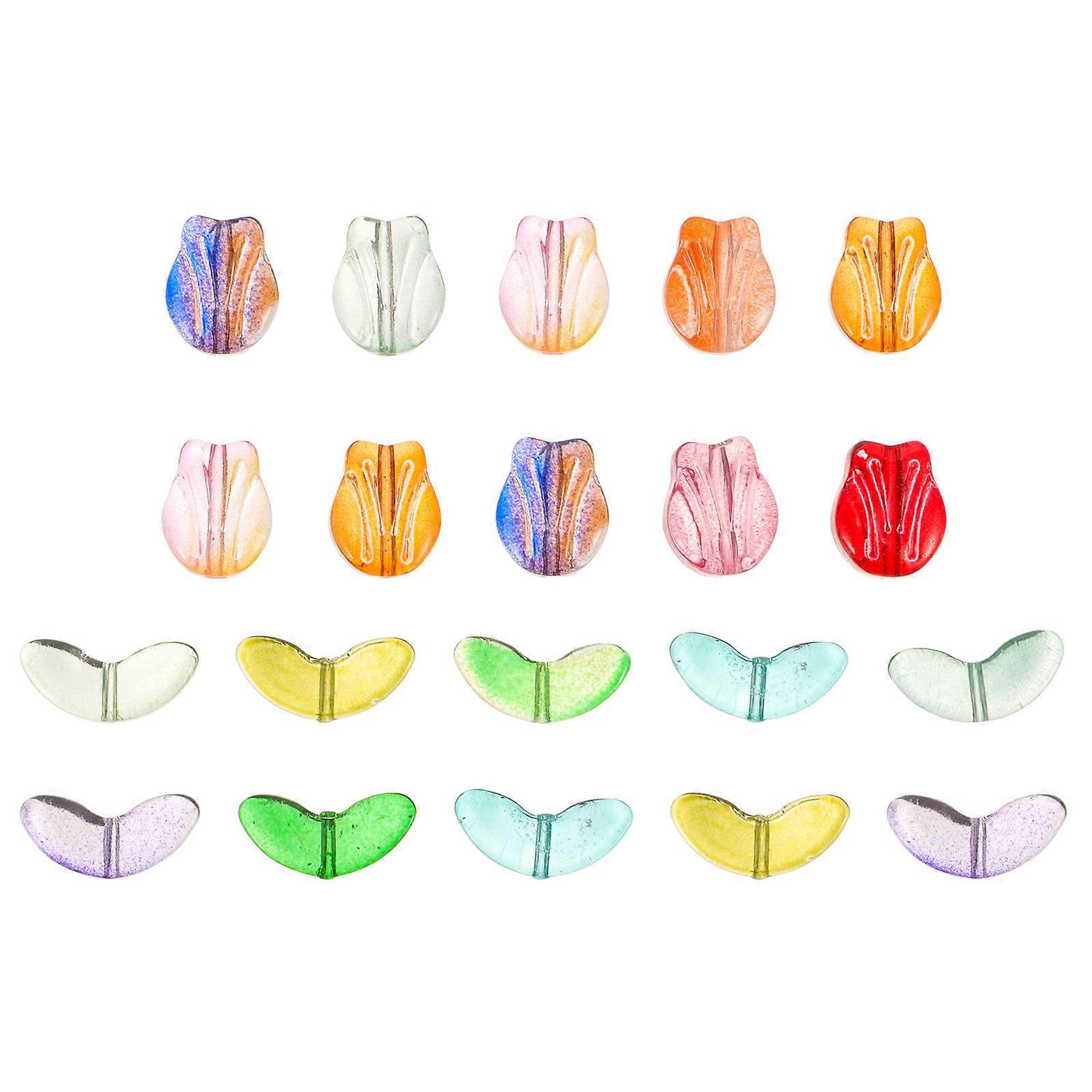 Here's a polished and professional product description for your **20pcs Tulip Flower Shaped Beads Glossy Charms**:
🌸 **20pcs Tulip Flower Shaped