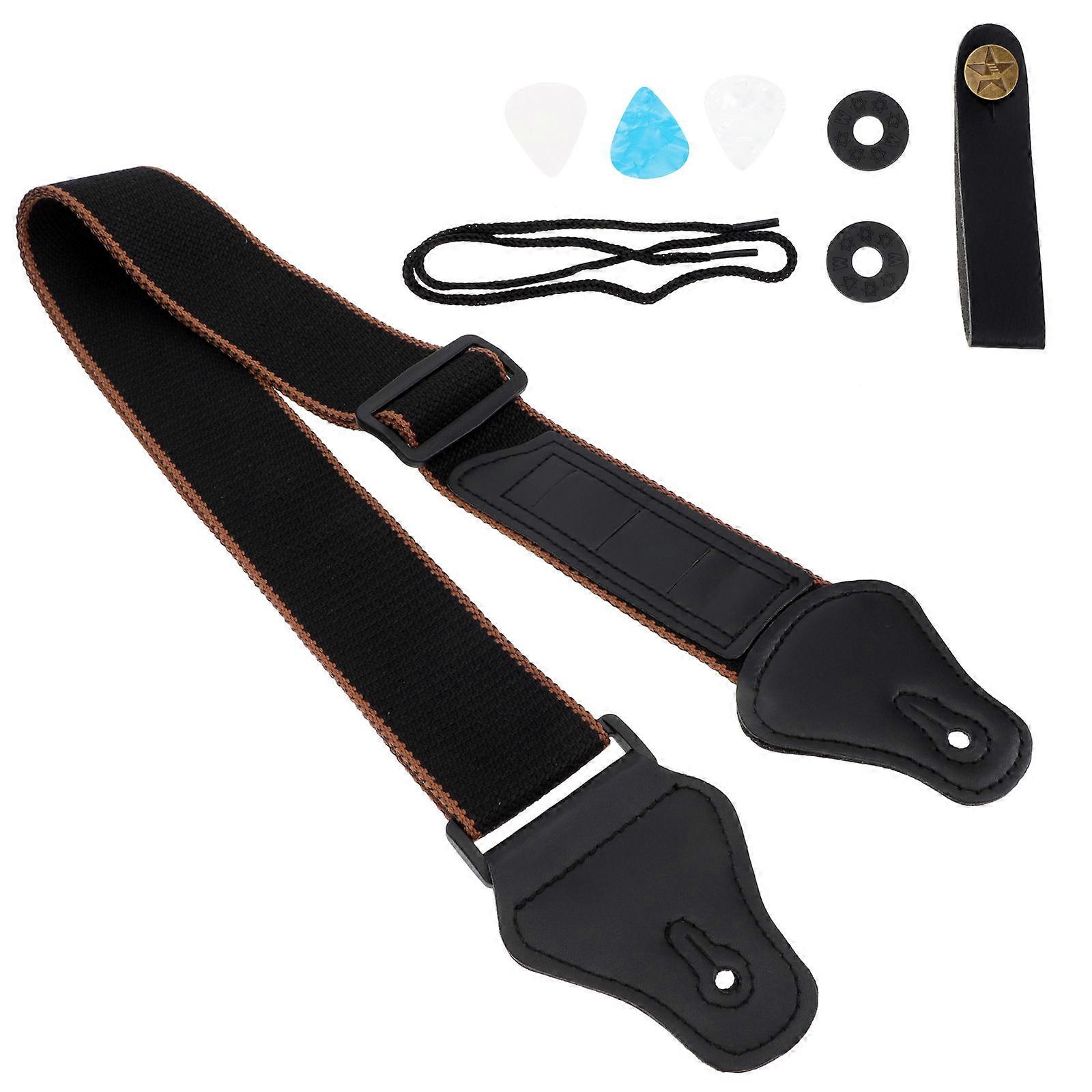Electric Guitar Strap Set Durable, Fashionable Design for Practical Guitar Playing Accessory