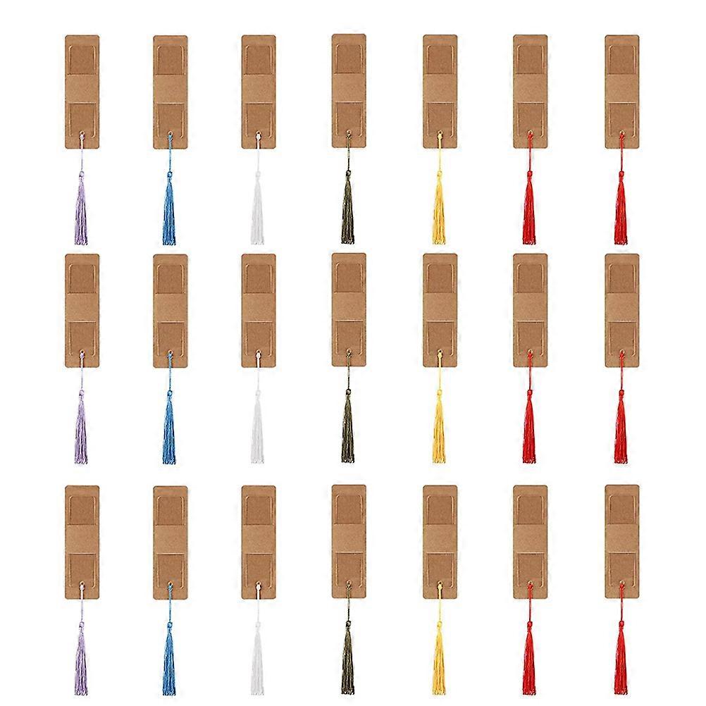 Tassels Bookmarks Page Marker Diy Design Kraft Paper Polyester Books Reading 30Sets