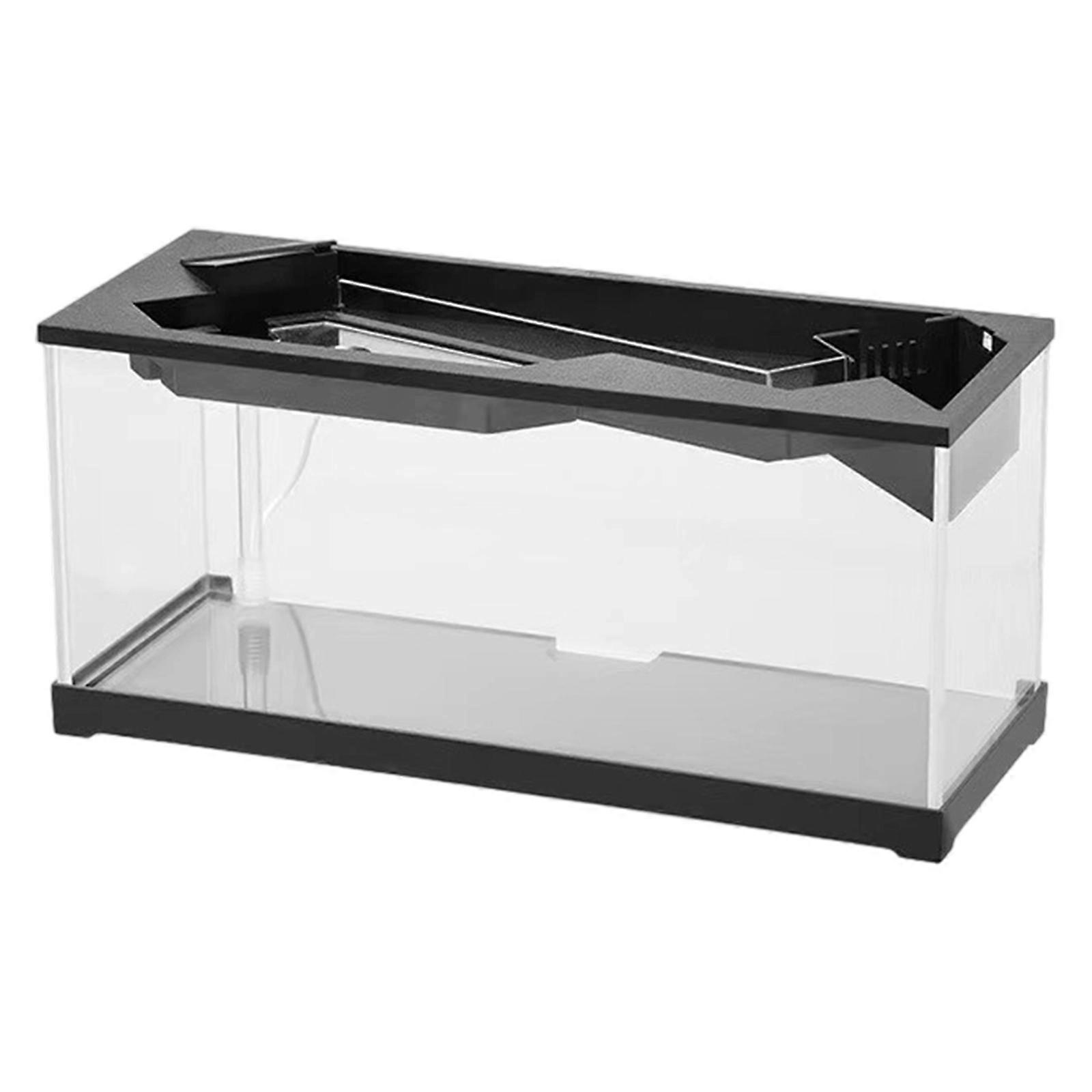 Compact Acrylic Desktop Aquarium With Built In Pump Quiet Operations Fish Habitat For Fish Ecosystem  S