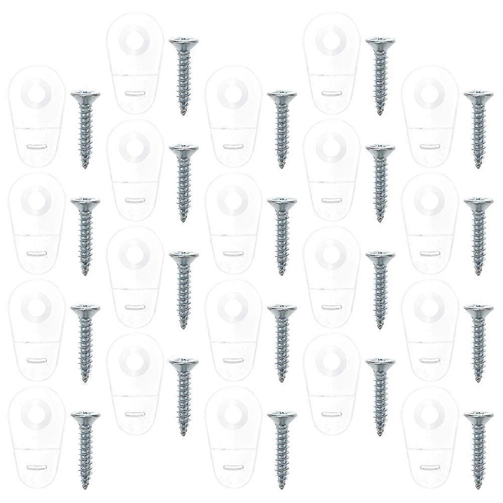 Sturdy 100pcs Mirror Hanging Kit with Glass Retainer Clips for Cabinet, Door, and Wall Mounting – Easy Installation with Included Screws for Home and