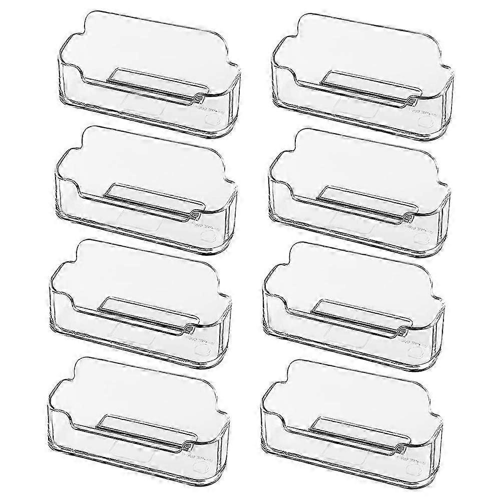 8 حزمة حامل بطاقة العمل للمكتب، الاكريليك واضح حامل بطاقة العمل الحامل، عرض بطاقة العمل