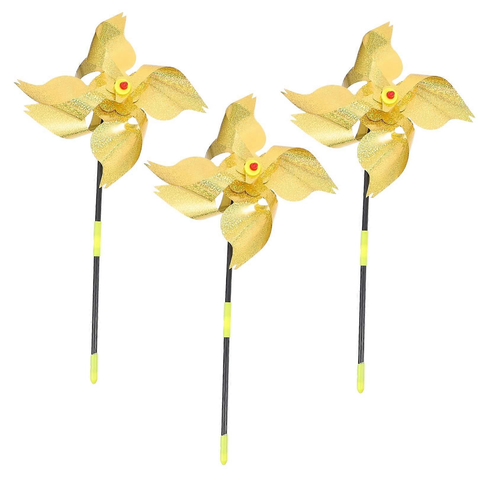 3 Pieces Bird Repellent Part Reflective Pinwheel Garden Decoration Effective Bird Deterrent for Garden and Ref: 1165