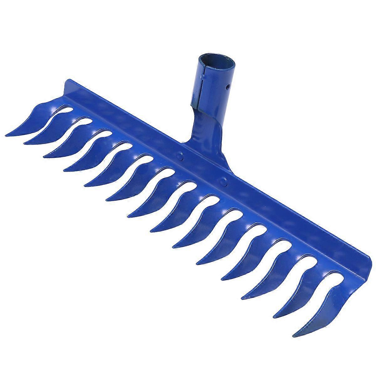 1Pc Garden Rake Pitchfork Garden Cleaning Tool without Handle Grass Harrow for Garden Farm Gardening (Random Color)