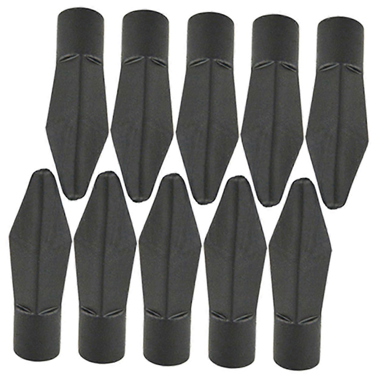 Pack of 10 Target Arrows with Soft Rubber Tips for Safe Training Arrows for Kids, Black Racing Arrowheads