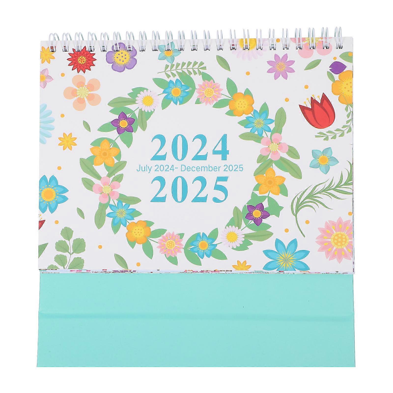 Monthly Desk Calendar Simple Design Organizing Home Use 8.1×7.3×2.8in Note Recording 1Set